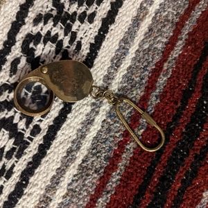 Gold Pirate Magnifying Keychain